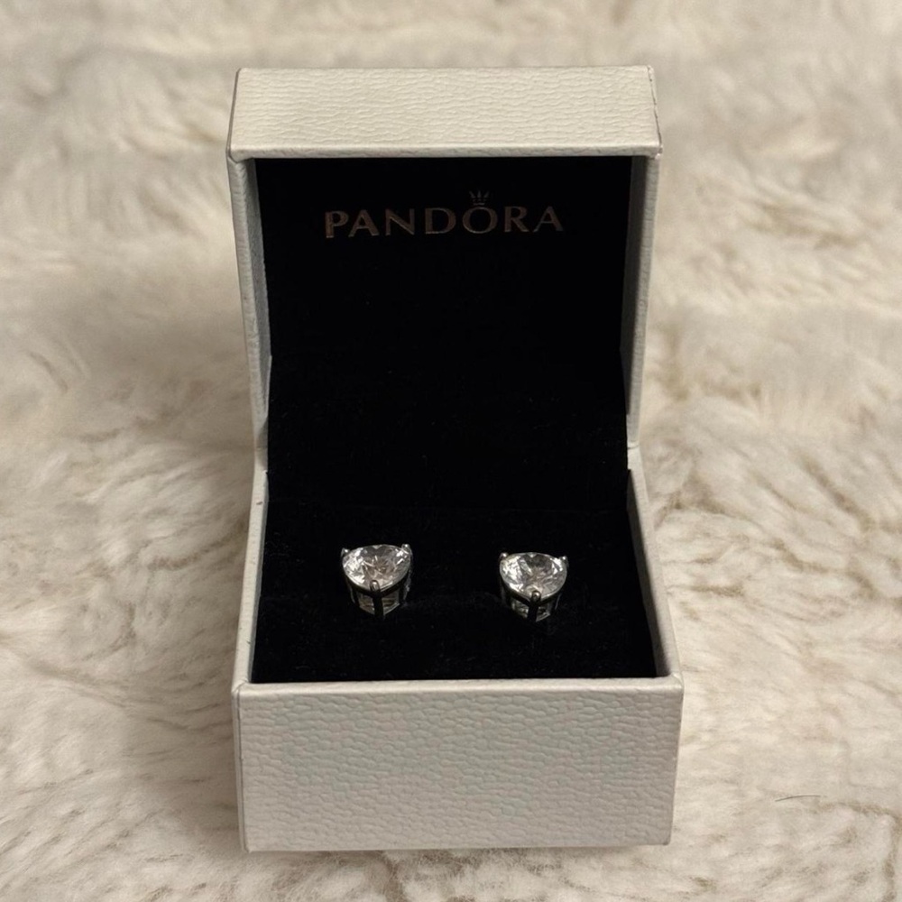 Pandora Silver Sparkling Stud Earrings